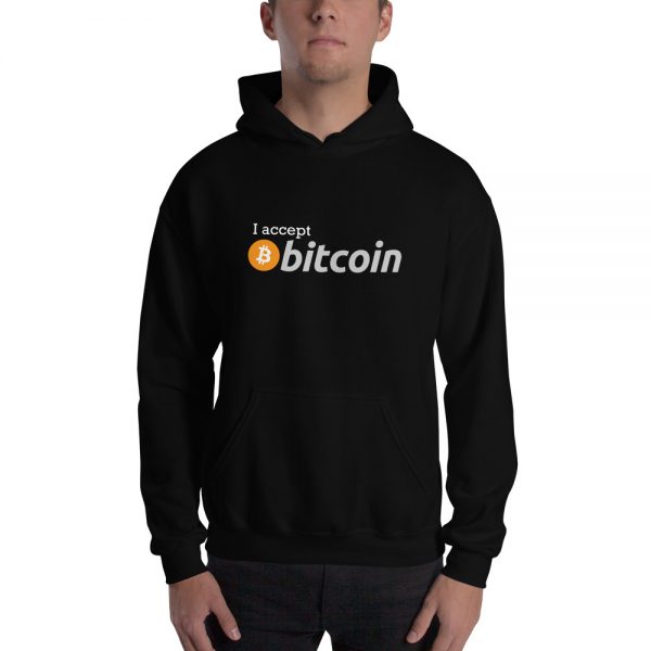 I Accept Bitcoin Hoodie - Black