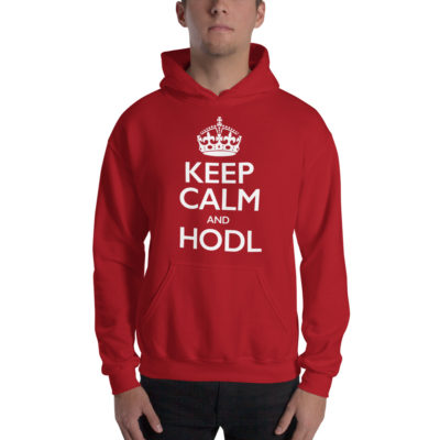 Keep Calm and HODL Hoodie - Red