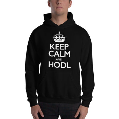 Keep Calm and HODL Hoodie - Black