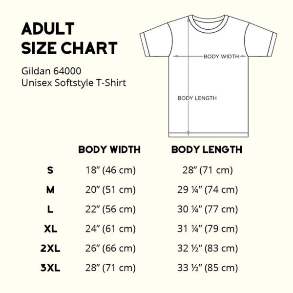 Size Chart Gildan 64000