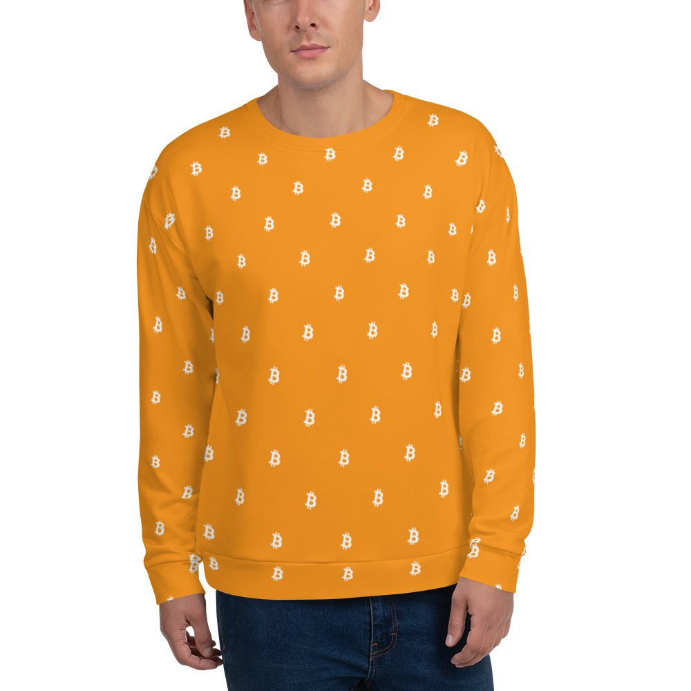 Orange Bitcoin Sweatshirt - Image 4