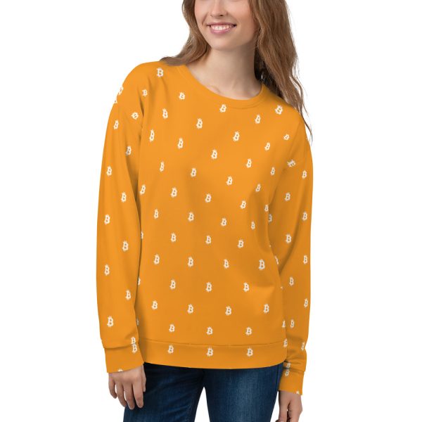 Orange Bitcoin Sweatshirt - Image 2