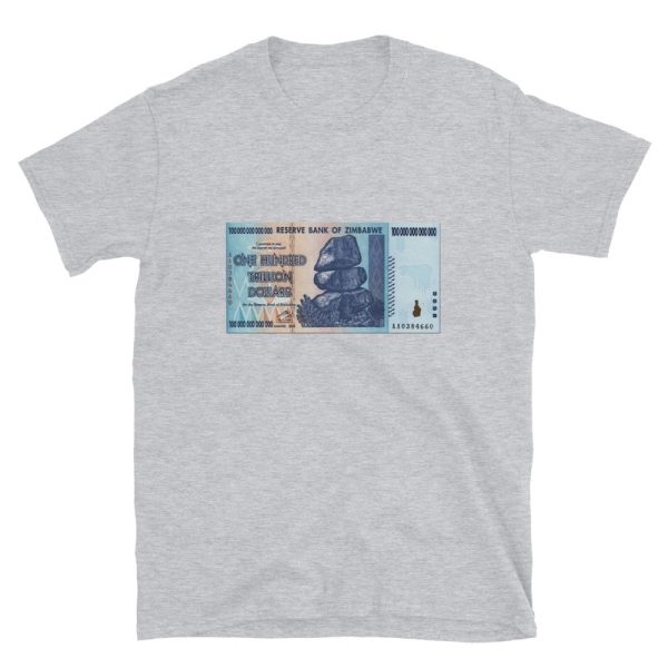100 trillion dollar bill shirt, grey